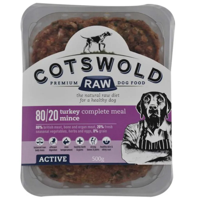 Cotswold Raw 80/20 Adult Working Active Turkey Mince-1